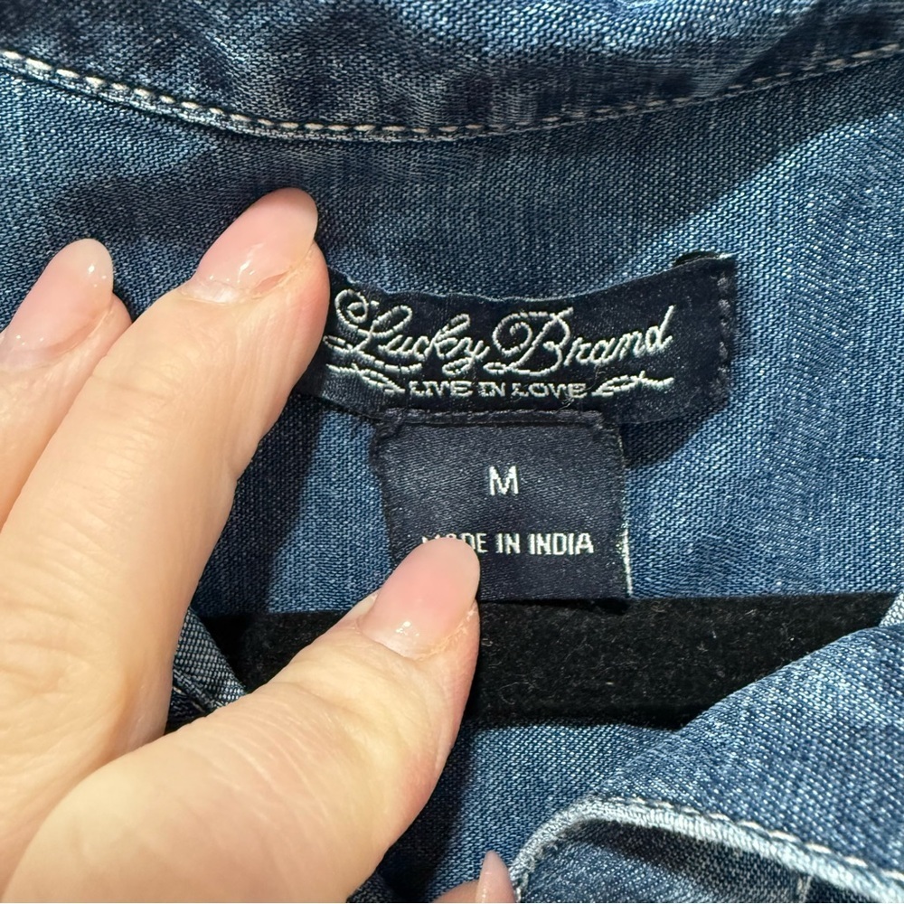 Lucky brand chambray dress medium - Picture 6 of 6
